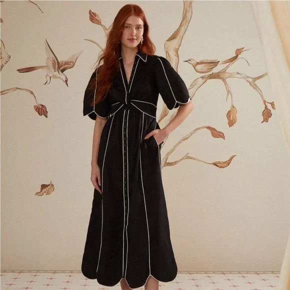 farm rio tie belt shirt dress FARM Rio | Dresses | New Farm Rio Tie Belt Shirtdress Black White Size Xs B284